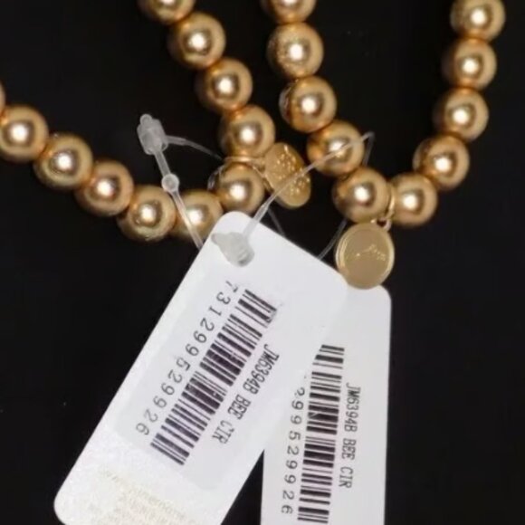 Lot 4 New Signed Jane Marie Metal Bead Bracelets Bundle. Bee Circle & Rhinestone - Picture 7 of 11